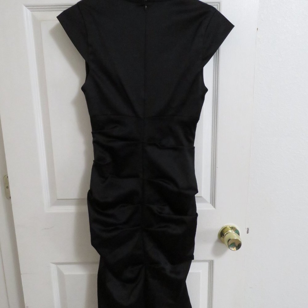 Xscape By Joanna Chen Black Ruched Cocktail Dress View 5